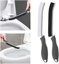 Toilet Brush, 2 Pcs Bathroom Cleaning Brush, Gap Scrub Brush with Hanging Hole, Multifunctional Hard Bristle Crevice Cleaning Brush, Cleaner Tools for Sinks, Tub, Shower, Tile, Toilet Seat (2, Grey) by TQRR