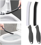 Toilet Brush, 2 Pcs Bathroom Cleaning Brush, Gap Scrub Brush with Hanging Hole, Multifunctional Hard Bristle Crevice Cleaning Brush, Cleaner Tools for Sinks, Tub, Shower, Tile, Toilet Seat (2, Grey) by TQRR