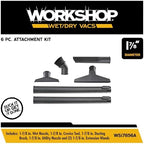 WORKSHOP Wet/Dry Vacs WS17856A 1-7/8-in. 6-Piece Shop Vacuum Attachment Kit - Image 2