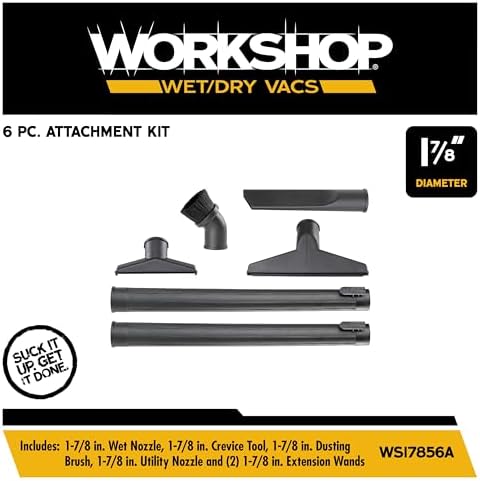 WORKSHOP Wet/Dry Vacs WS17856A 1-7/8-in. 6-Piece Shop Vacuum Attachment Kit - Image 2