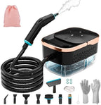 Handheld Steam Cleaner, 4 Bar Pressurized steam cleaner with 11 Accessories,15s Fast Heat-Up & 6-Level Adjustable,1500W Steamer for Cleaning Grout,Grease,Tile, Couch, Car Detailing, Windows & Floors by Unknown