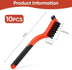 10PCS Nylon Cleaning Brushes for Tight Spaces, Non Scratch Detail Cleaning Brush Set for Window Tracks, Kitchen, Bathroom, Keyboard, Car Detailing & Household Cleaning - Image 2