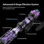Ultenic Cordless Vacuum Cleaner, 55KPA/650W/80Mins, Cordless Stick Vacuum with 180°Bendable Wand, Touch Screen, Anti-Tangle Brush, Self-Standing, Vacuum Cleaners for Home/Floor/Pet Hair/Carpets - Image 4