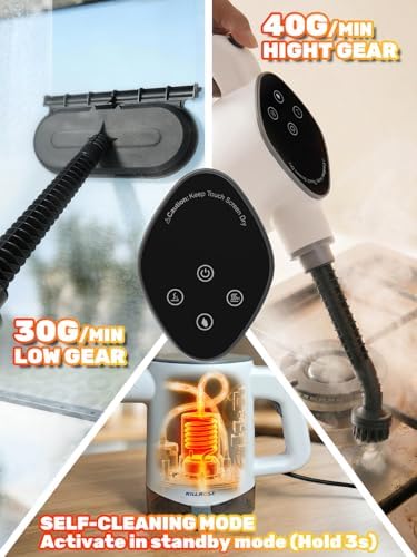 Handheld Steam Cleaner, 10S Fast Heat, Dual Power Modes & Self-Clean - Image 4