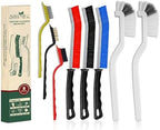 8 Pcs Crevice Cleaning Brush Set Hard Bristle Tools for Narrow Spaces by Solvra