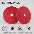 20 Inch Red Floor Buffer Pads, Medium Duty Scrubbing & Buffing Floor Pads, ≥2.3cm Thick Commercial Daily Cleaning Pads for Floor Machines (5-Pack) - Image 4