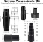 GIB 15Pcs Universal Vacuum Attachments for Shop Vac Accessories w/Adapters - Image 2