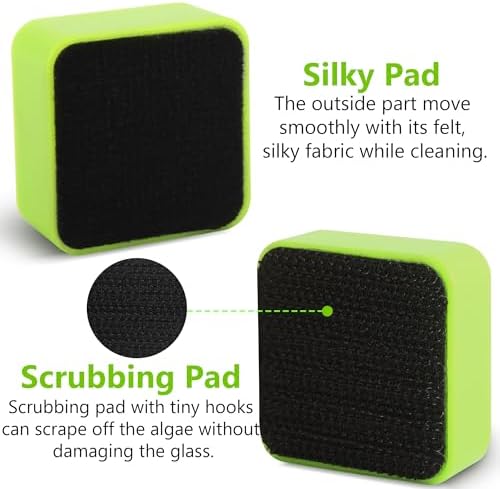 Magnetic Aquarium Fish Tank Glass Algae Scrapers Glass Cleaner Scrubber Clean [Compact, Scratch-Free, Non-Slip, Emhanced Magnet] - Image 3