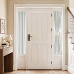 Vatge Self-Adhesive Sidelight Curtains for Glass Doors - No Drill Removable Window Coverings, Light Filtering Panel, 1 Panel, W12 x L60, Greyish White by Vatge