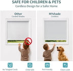 Custom Size MYshade Top Down Bottom Up Shades Light Filtering Cordless Blinds for Indoor Windows Cellular Blinds & Shades Window Covering Easy to Install, White - Image 4
