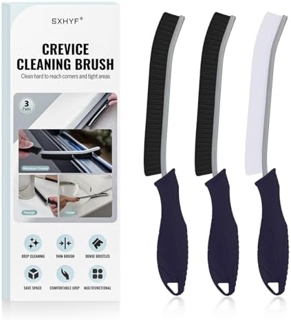 SXhyf Crevice Cleaning Brush - Grout Scrub Brush, House Cleaning Supplies, Gap Cleaning Tools, Home Essentials, Gifts for Women Men, Hard Bristle Crevice Cleaner Brush for Household Use, Bathroom by SXhyf
