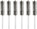 HARFINGTON 6pcs Wire Bore Brush Set 8 Inch Length 1.1 Inch Shank Stainless Steel Bristles Cleaning Brush for Clean Car Part Tube Kitchen Garage by HARFINGTON