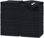 FIXSMITH Black Microfiber Cleaning Cloth -Pack of 50, Highly Absorbent Cleaning Rags, 16"X12" All Purpose Cleaning Towels for Housekeeping, Kitchen, Car, Lint Free and Reusable Microfiber Towels by FIXSMITH