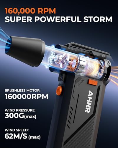 AHNR Compressed Air Duster, 160,000RPM Electric Air Duster Blower for PC - Image 2