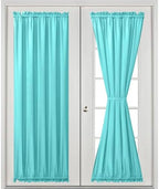 Hiasan French Door Curtains Privacy, Aqua, 52W x 72L, 1 Panel - Image 2