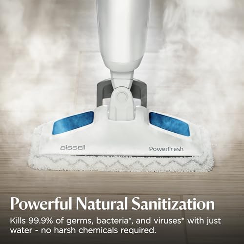 BISSELL Steam Mop 1940A PowerFresh Floor Steam Cleaner for Hard Wood & Tile with Natural Sanitization, Easy Scrubber, Variable Steam, 12” Cleaning Path - Image 2