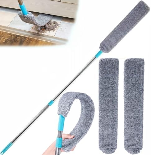 Retractable Gap Dust Cleaner,Microfiber Hand Duster,Under Fridge & Appliance Duster,Telescopic Dust Brush for Wet and Dry,Cleaning Tools for Bedroom Bed Sofa Kitchen by Unknown