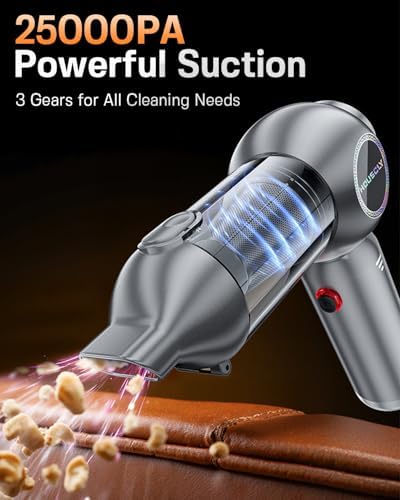 houscly Car Vacuum Cordless Mini Handhled 4-in-1 High Power Cleaner 25000Pa - Image 2
