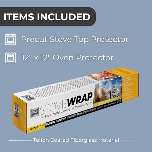 Stove Wrap SWRV300 Stove Cover/Protector & Oven Liner – Precut to fit Atwood/Dometic Triangle 3 Burner Stoves ONLY - Easy Clean/Heat Resistant - Nonstick/Washable/Reusable/Long Lasting - Image 5
