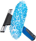 Unger Professional Connect and Clean 2-in-1 Squeegee and Scrubber, 6” Window Cleaning Tool, Commercial and Residential Use, Washer Cleaner Supplies to Remove Excess Water and Dry by Unger