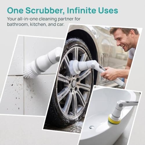Electric Spin Scrubber, Cordless Scrubber with 8 Heads - Image 5