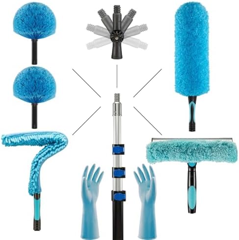 30ft 2 Cobweb Dusters, 24ft Extension Pole, High Ceiling Cleaning Tool - Image 3