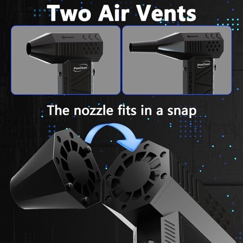 Compressed Air Duster, Electric Air Duster, Super Powerful 130000RPM Mini Air Blower Gun,Dust Blower for Computer Keyboard, Car Cleaning, Home, and Outdoor Use - Image 4