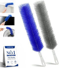 2PCS Fan Cleaning Brush Bendable Microfiber Duster Cleaner Window Head Reusable Dust Remover Crevice Blind Vent Removal Tool Screen Ceiling Car Ac Cepillos para Limpieza Gap Whole House (Blue Gray) by Unknown