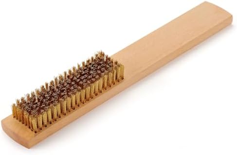 MAXMAN Brass Brush 10", 8 Rows 20 Bristles, Soft Brass for Rust Cleaner by MAXMAN