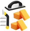 Blulu 11 Pcs Grout Float Set, Rubber Float, 6 Sponges, Angled Saw, Black by Blulu