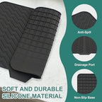 Silicone Dish Drying Mat for Kitchen Counter, 23" x 17" Black-1pcs - Image 4