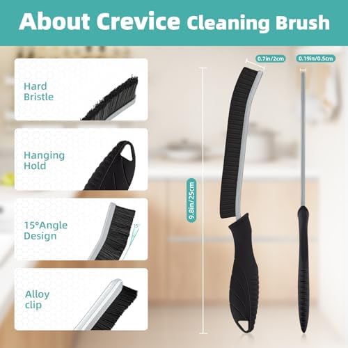 TQRR 2 Pcs Cleaning Brush, Grout Brush, Hard Bristle Crevice Cleaning Brush - Image 3