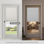 DEZ FURNISHINGS Cordless No Tools No Drill 1.5" Magnet Light Filtering Shades for Metal Doors, 25" W x 72" H, Anchor Gray - Image 4