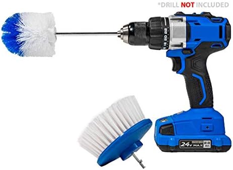 RotoScrub Drill-Powered Cleaning Brushes - 2-Brush Drill Accessory Combo Kit by RotoScrub