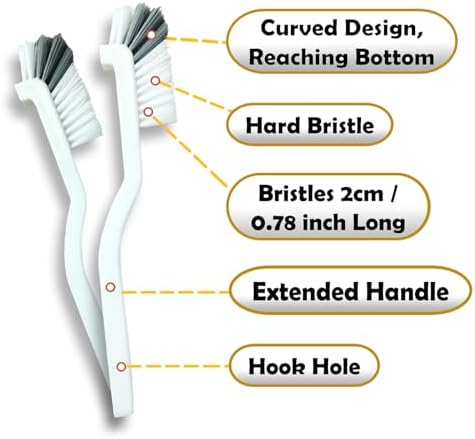 Betanull Crevice Cleaning Brush Set, Multi-Purpose Hard Bristle Brushes - Image 3