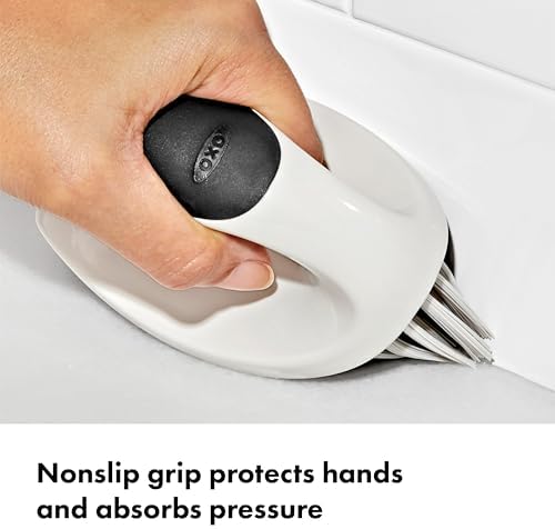 OXO Good Grips All-Purpose Scrub Brush – 2-Pack, Crevice Cleaning, Bathroom Cleaning, Scrub Brush with Handle, Brushes to Scrub Your Kitchen or bathrooms - Image 5