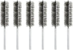HARFINGTON 6pcs Wire Bore Brush Set 8 Inch Length 1.3 Inch Shank Stainless Steel Bristles Cleaning Brush for Clean Car Part Tube Kitchen Garage by HARFINGTON
