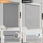 Persilux Blackout Roller Shades for Window Blinds,Cordless,Linen Fabric,Thermal Insulated Fabric UV Protection Shades for Home,Office,Bedroom,Door,Blackout-Grey,24" W X 72" H - Image 4