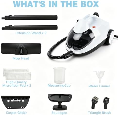 Steam Cleaner, 1800W Multipurpose Steam Mop with 28 Accessories, 1.5L Tank - Image 3