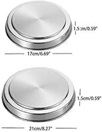 Stainless Steel Round Stove Covers Set of 4, Electric Cooktop Covers for Kitchen with 2 Pieces 8.3 Inches and 2 Pieces 6.7 Inches - Image 3