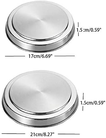 Stainless Steel Round Stove Covers Set of 4, Electric Cooktop Covers for Kitchen with 2 Pieces 8.3 Inches and 2 Pieces 6.7 Inches - Image 3