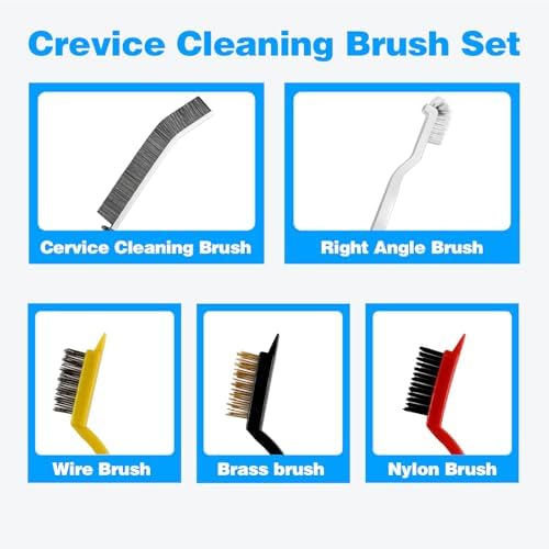 Crevice Cleaning Brush 9-Pack - Heavy Duty Hard Bristle Gap Brush for Deep Cleaning - Ultra-Thin Window Track Cleaning Tool for Shower Grout - Image 3