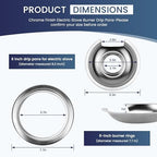 Chrome Stove Drip Pan with Trim Ring Fit for GE Hot point Stove - Image 2