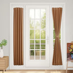 Vatge Terracotta Side Light Curtains for Door Windows - Burnt Orange Sidelight Curtains for Front Door, 1 Panel, W12 x L72, Terracotta by Vatge