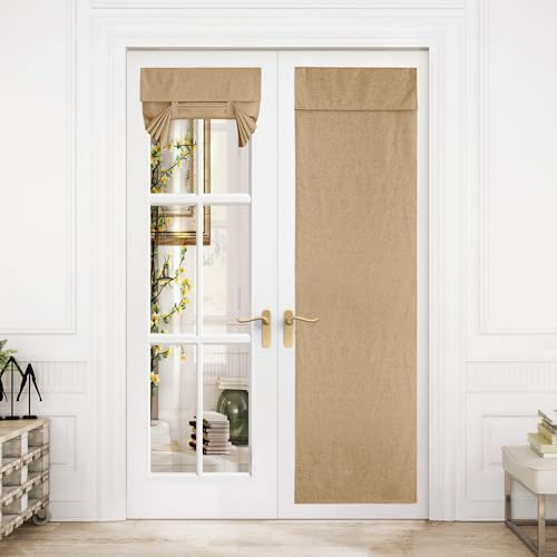 NICETOWN Tricia 100% Blackout Curtains for French Door, 1 PC, Camel by NICETOWN