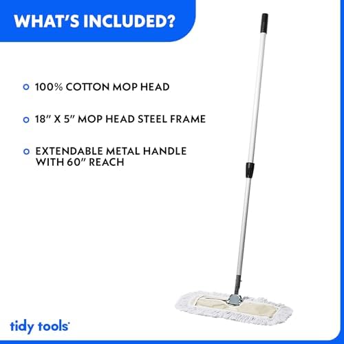 18 Inch Commercial Cotton Dust Mop & Floor Sweeper - Image 3