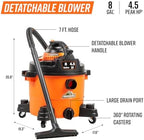 Armor All VBV809 0901 8Gal 4.5 Peak HP Wet/Dry Vac w. Detachable Blower - Image 3