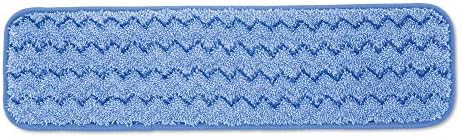Rubbermaid Commercial Products Mop Head for Microfiber Damp Mop, 18-Inch, Blue, Heavy-Duty Single Sided Cleaning Cloth for Hardwood/Tile/Laminated Floors in Kitchen/Lobby/Office by RubbermaidCommercialProducts