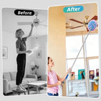DRQ Ceiling Fan Cleaner Duster, 13-48 in Extension Pole, Blue Pink, 2 Pack - Image 7
