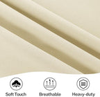 Vatge Self Adhesive French Door Curtain - Front Door Curtain Panel for Glass Window and Patio Door, 1 Panel, W25 x L72, Light Beige - Image 5